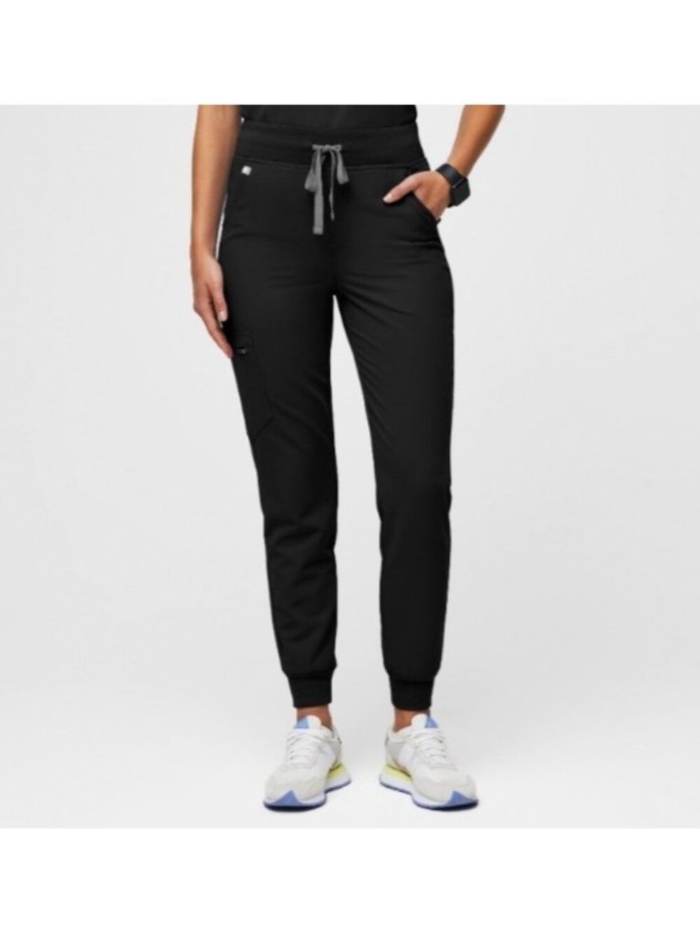 Figs Zamora Joggers Scrubs Black High-Rise Technical Collection Medium Workwear